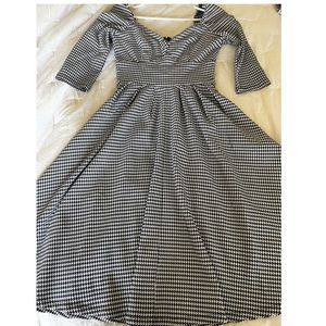 NWOT houndstooth fit & flare dress.